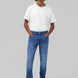 Mud Jeans Rick Mid Slim Jeans in authentic indigo