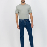 Mud Jeans Rick Mid Slim Jeans in stone indigo