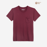 Outerknown Groovy Pocket Regenerative Organic Cotton T-Shirt in deep magenta