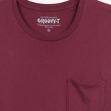 Outerknown Groovy Pocket Regenerative Organic Cotton T-Shirt in deep magenta