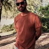 Outerknown Sojurn Regenerative Organic Cotton T-Shirt in copper red