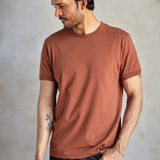 Outerknown Sojurn Regenerative Organic Cotton T-Shirt in copper red