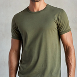 Outerknown Sojurn Regenerative Organic Cotton T-Shirt in olive green
