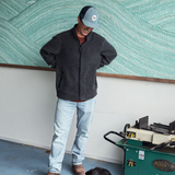 Outerknown Woolaroo Fleece Jacket in charcoal grey