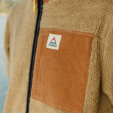 Passenger Trekker Deep Pile Fleece Jacket in biscuit