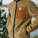Passenger Trekker Deep Pile Fleece Jacket in biscuit