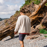 Passenger Trekker Deep Pile Fleece Jacket in ivory