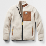 Passenger Trekker Deep Pile Fleece Jacket in ivory