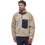 Patagonia Classic Retro-X Fleece Jacket in natural w/ smoulder blue