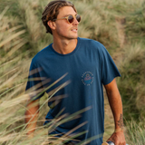 Passenger Escapism Recycled Cotton T-shirt in dark denim