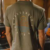 Passenger Escapism Recycled Cotton T-shirt in dusty olive