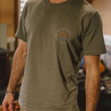 Passenger Escapism Recycled Cotton T-shirt in dusty olive