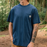 Passenger Heritage Recycled Relaxed Fit T-Shirt in dark denim